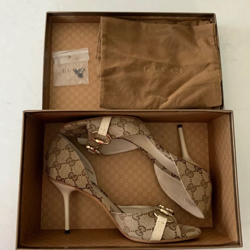 Gucci Shoes Sand Tess Cuoio Sz 8.5 B